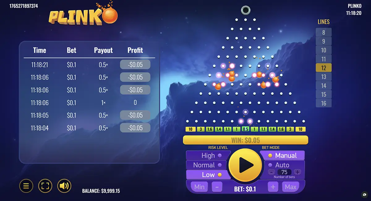 Унікальні акції Plinko