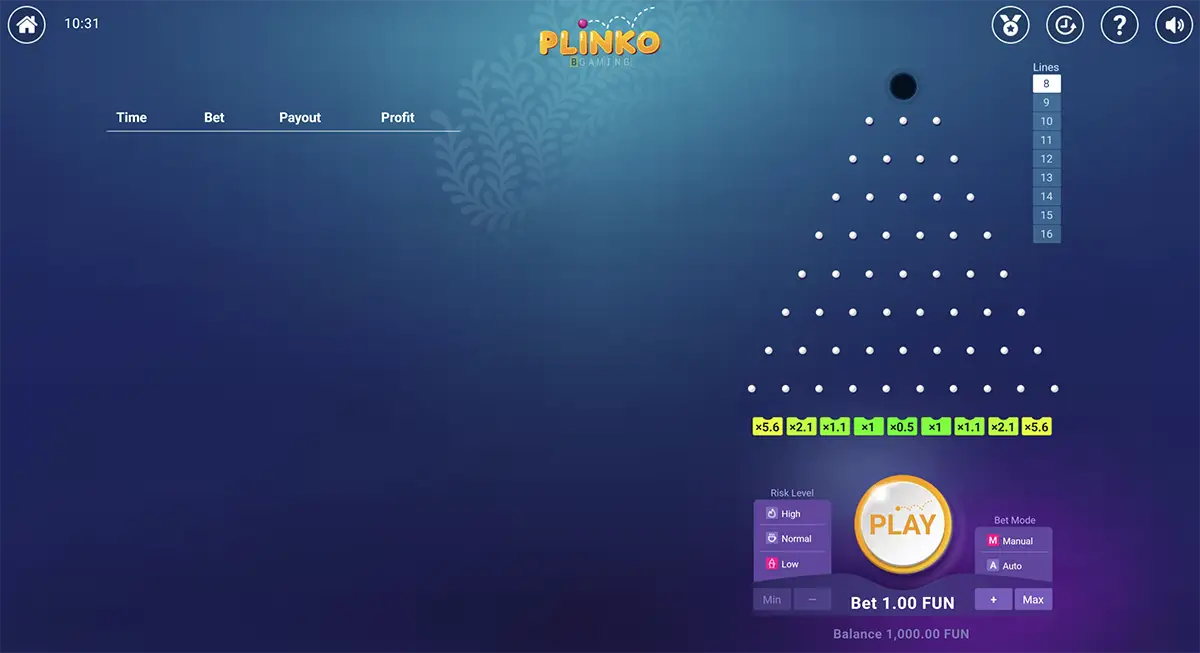 Безкоштовна гра Plinko
